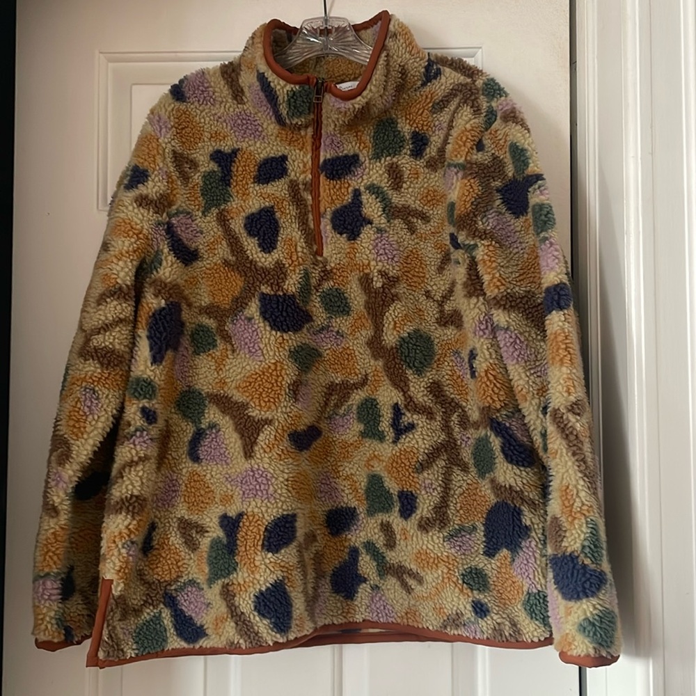 LL Bean Camo Sherpa Fleece
